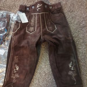 Edel Nice mens brown embroidery trouser size 46 with belt